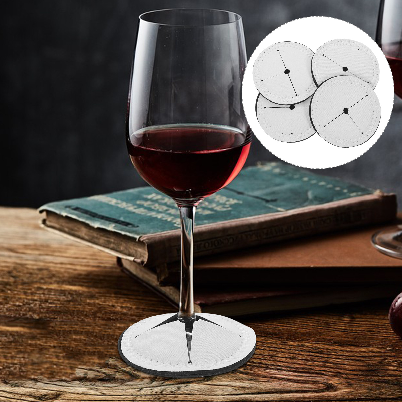 Coaster Sublimation Blank - 4 Adet Boş Süblimasyon Bardak Altlığı