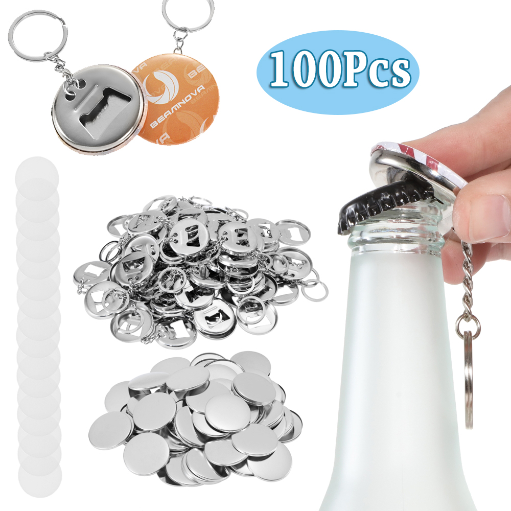 Button Badge Blank - 100 adet Rozet Malzemesi Şişe Açacağı