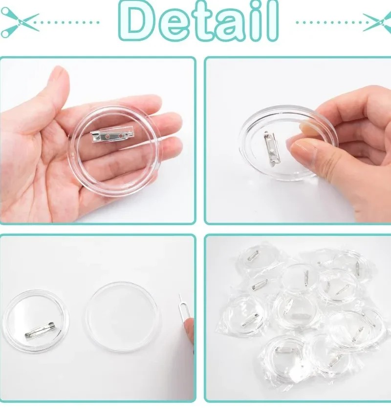30 adet akrilik boş rozet iğne - Button Badge Blank incelemesi ve fiyatı