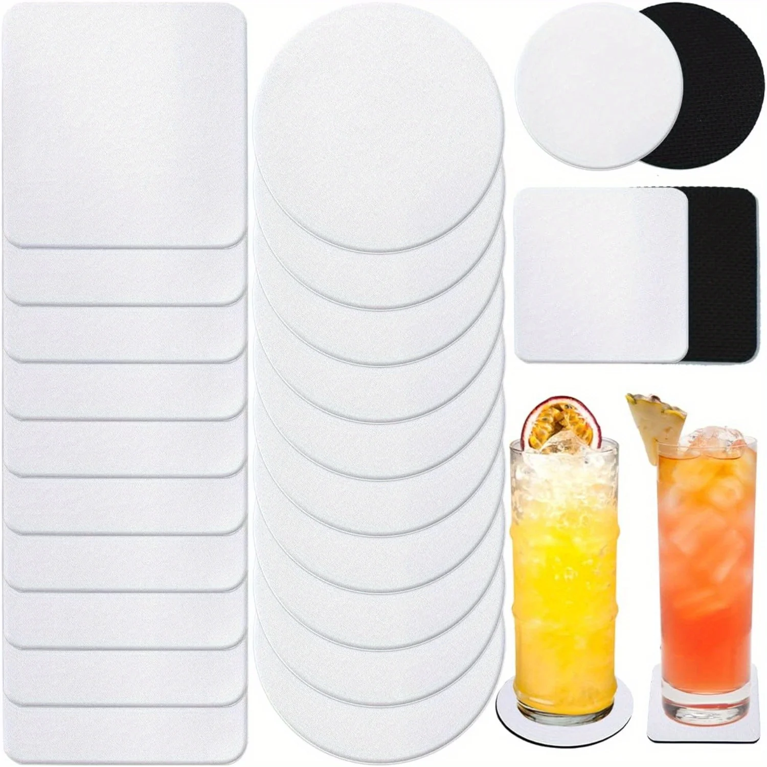 30/50 Adet Kare ve Yuvarlak Sü - Coaster Sublimation Blank incelemesi ve fiyatı