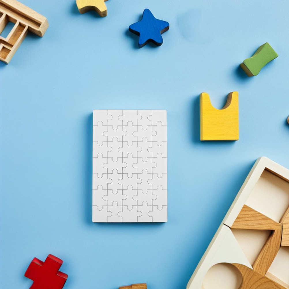 12 Parça Beyaz Ahşap Yapboz Pa - Puzzle Blank White incelemesi ve fiyatı