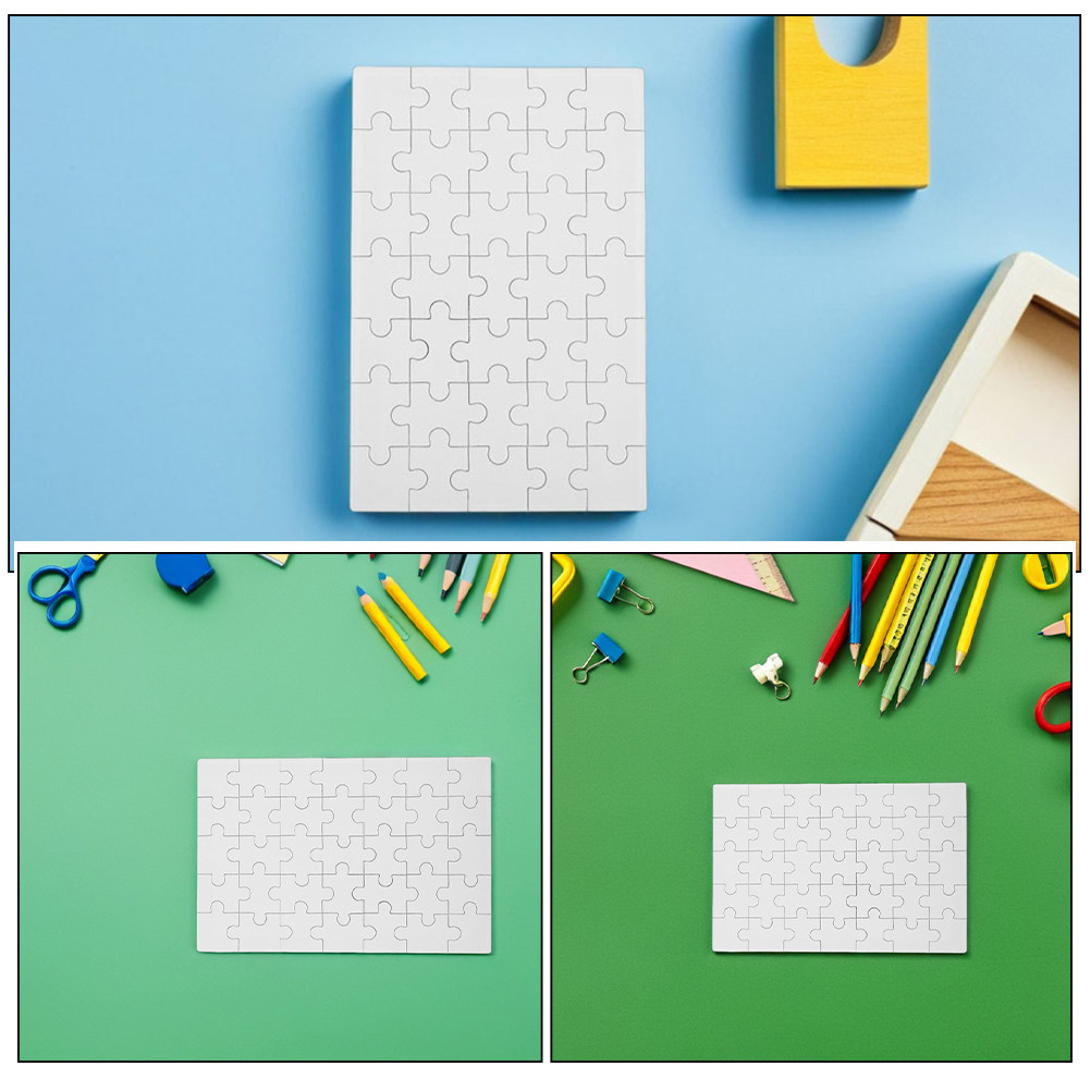 12 Parça Beyaz Ahşap Yapboz Pa - Puzzle Blank White incelemesi ve fiyatı